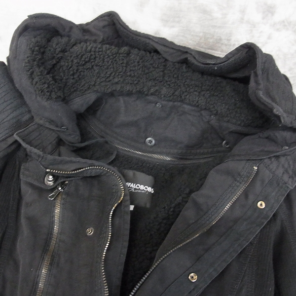実際に弊社で買取させて頂いたBUFFALO BOBS/バッファローボブズ モッズコート ブラック/2の画像 5枚目