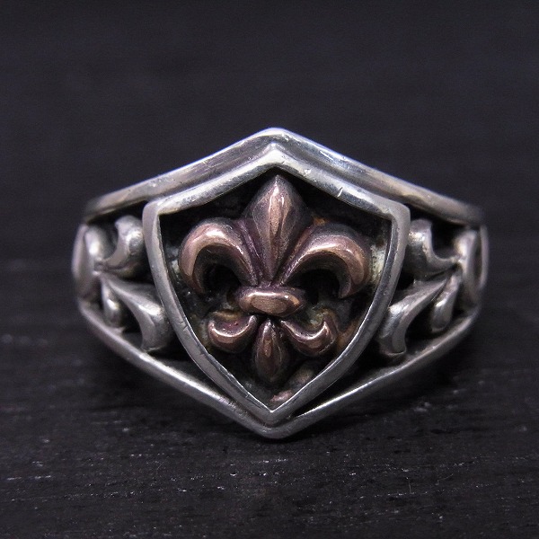 実際に弊社で買取させて頂いたLord Camelot/ロードキャメロット フレア/百合 シールド リング 16.5～17号の画像 1枚目