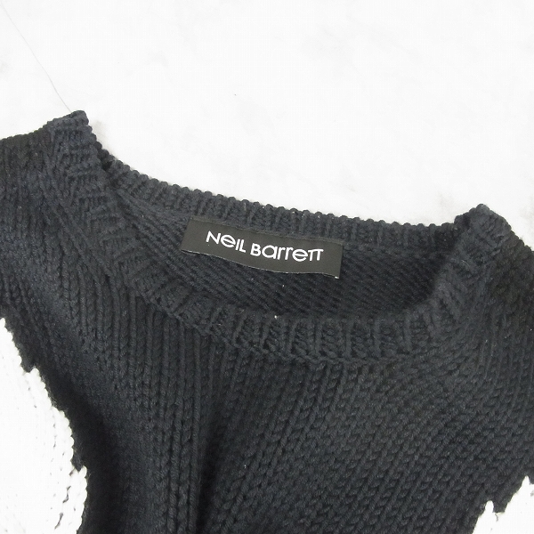 実際に弊社で買取させて頂いたNeil Barrett/ニールバレット カラーブロック ニット セーター PBMA576V E603C /Lの画像 6枚目