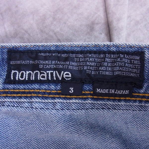 実際に弊社で買取させて頂いたnonnative/ノンネイティブ インディゴ/ウォッシュ加工デニム/3 2点セットの画像 2枚目