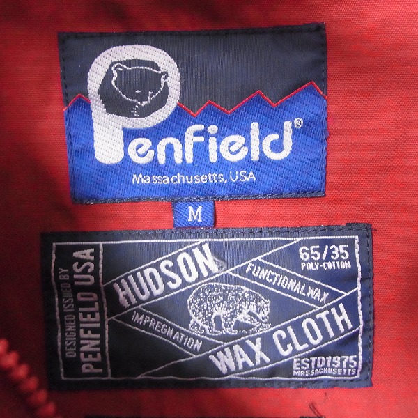 実際に弊社で買取させて頂いたPenField×nano universe/ペンフィールド×ナノユニバース HUDSON WAX CLOTH リブジャケット Mの画像 2枚目