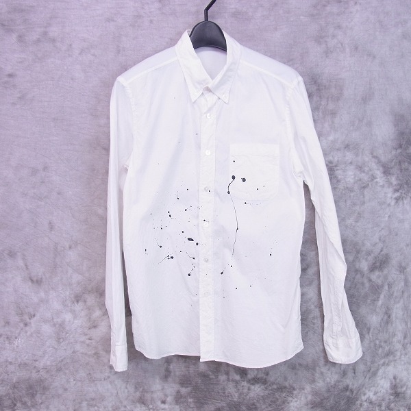 実際に弊社で買取させて頂いたUniform Experiment/ユニフォームエクスペリメント whiteline 16SS NUMBERING STAR DRIPPING B.D SHIRT UE-160052/1