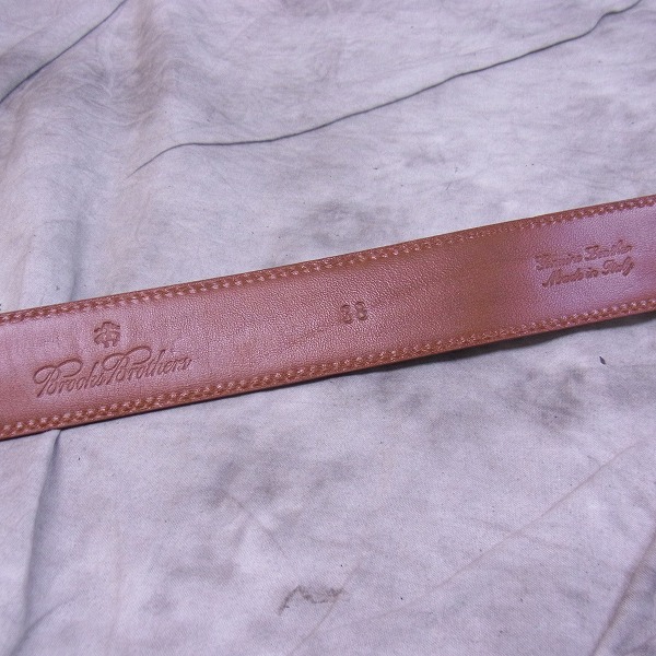 実際に弊社で買取させて頂いたBROOKS BROTHERS/ブルックスブラザーズ レザーベルト/38の画像 4枚目
