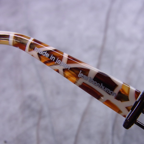 実際に弊社で買取させて頂いたless than human/レスザンヒューマン shinden/シンデン キリン メガネフレーム 9610Kの画像 3枚目