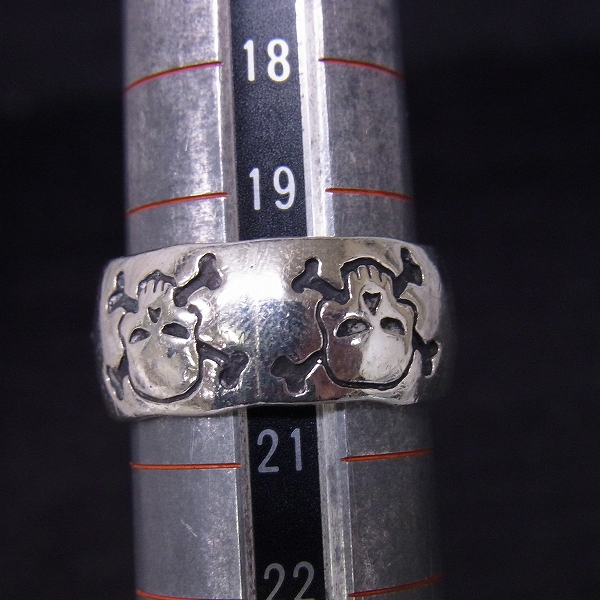 実際に弊社で買取させて頂いた【証明書有】CRAZY PIG/クレイジーピッグ 5スカル/クロスボーン リング 指輪/19.5号の画像 7枚目