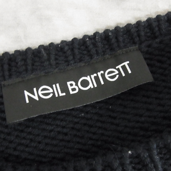 実際に弊社で買取させて頂いたNeil Barrett/ニールバレット カラーブロック ニット セーター PBMA576V E603C /Lの画像 2枚目