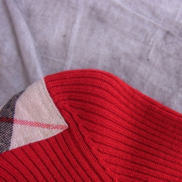 実際に弊社で買取させて頂いたBURBERRY LONDON/バーバリーロンドン ブルーレーベル 長袖 ニット レッド/38の画像 7枚目