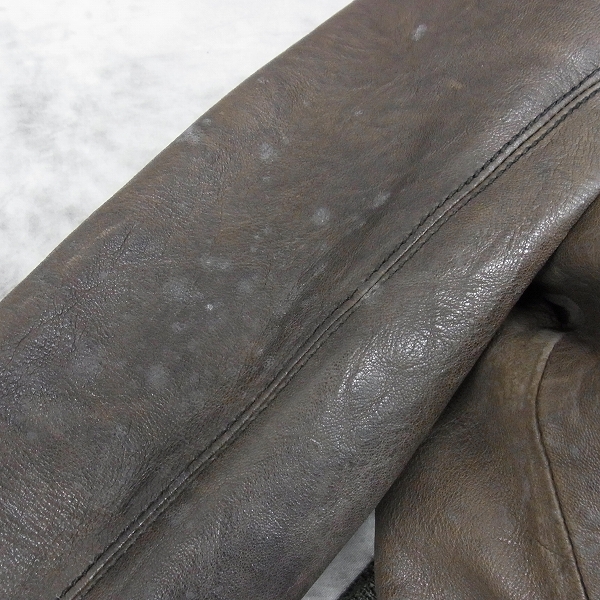 実際に弊社で買取させて頂いたRick Owens/リックオウエンス OLMAR AND MIRTA/オルマーアンドマリータ ファー付きレザージャケットの画像 7枚目