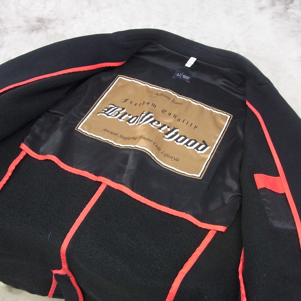 実際に弊社で買取させて頂いたARMANI JEANS/アルマーニジーンズ スウェット テーラードジャケット USA:XSの画像 4枚目