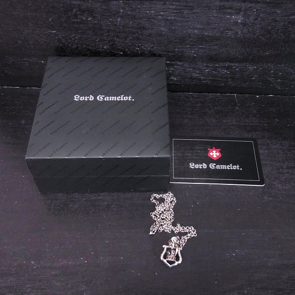 実際に弊社で買取させて頂いた【ギャラ付】Lord Camelot/ロードキャメロット エンブレム クラウン ネックレスw/ガーネット Lc-910の画像 6枚目