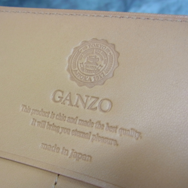 実際に弊社で買取させて頂いたGANZO/ガンゾ シェルコードバン×ヌメ革 長財布/札入れの画像 6枚目