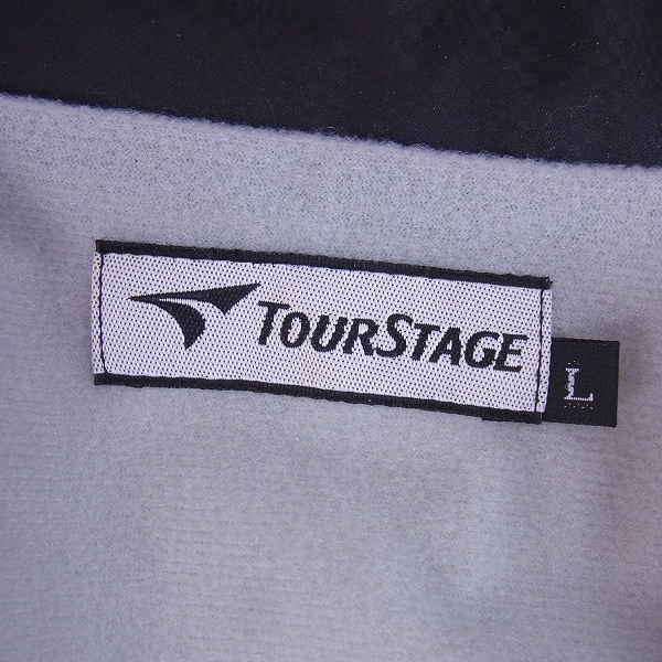 実際に弊社で買取させて頂いた【未使用】TOUR STAGE/ツアーステージ ゴルフウェア アウタージャージ ホワイト 薄チェック柄/Lの画像 2枚目