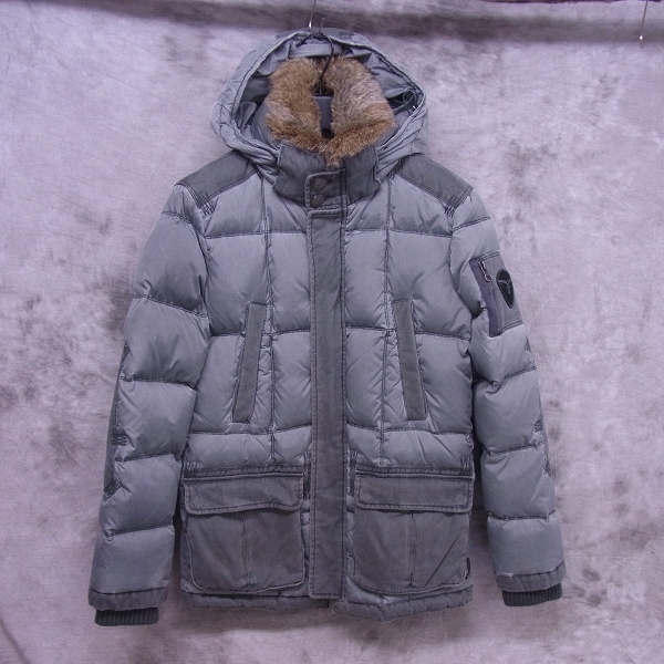 実際に弊社で買取させて頂いたARMANI JEANS/アルマーニジーンズ ファー付 ユーズド加工 ダウンジャケット USA:XXS
