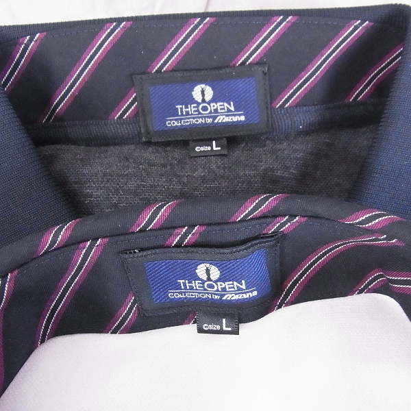 実際に弊社で買取させて頂いた【未使用】mizuno/ミズノ ゴルフウェア 長袖ポロシャツ 2点セット Lの画像 1枚目