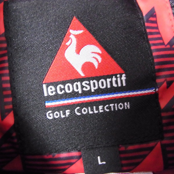 実際に弊社で買取させて頂いた【未使用】le coq sportif/ルコックスポルティフ ゴルフウェア フード付き 中綿ベスト レッド/Lの画像 2枚目