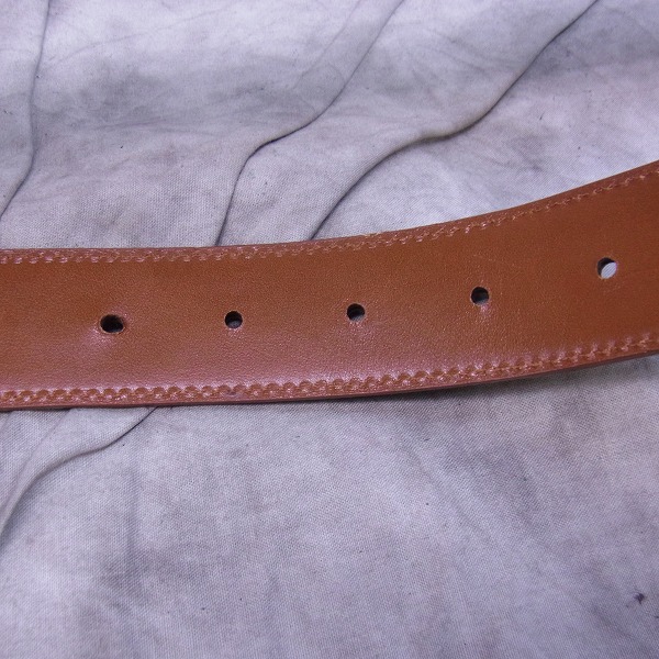 実際に弊社で買取させて頂いたBROOKS BROTHERS/ブルックスブラザーズ レザーベルト/38の画像 5枚目