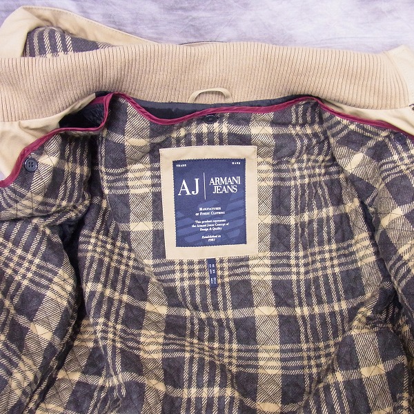 実際に弊社で買取させて頂いたARMANI JEANS/アルマーニジーンズ ライナー付き ミリタリー コート USA:XSの画像 7枚目