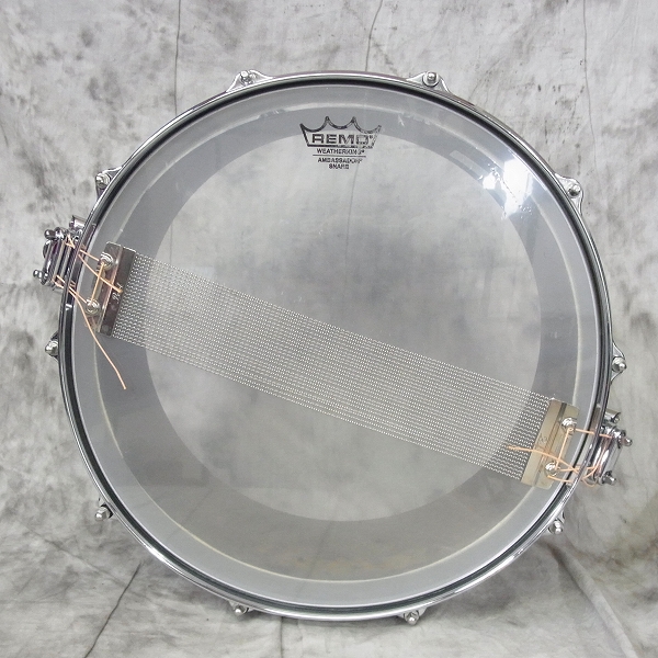 実際に弊社で買取させて頂いた★Pearl パール FBD1465 30th Anniversary Free Floating  14x6.5 ブラスシェル スネアドラム ケース付