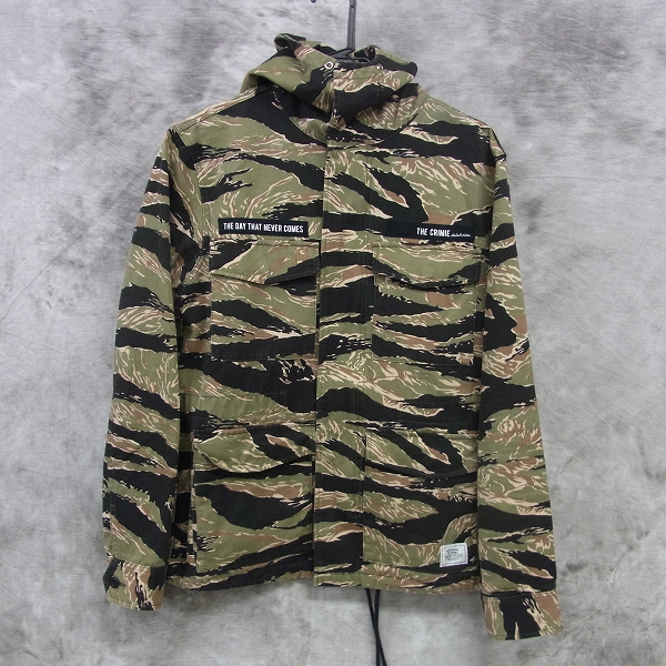実際に弊社で買取させて頂いたTHE CRIMIE/クライミー タイガーカモ フードジャケット/M