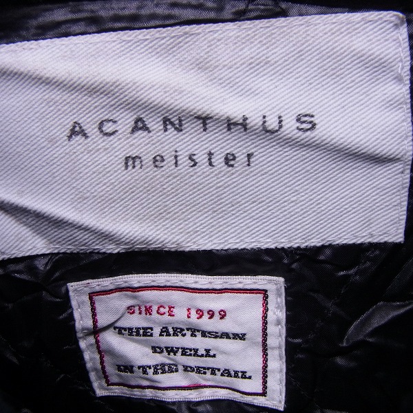 実際に弊社で買取させて頂いたACANTHUS/アカンサス 2015AW インナーキルティングシャツジャケット JK1511/Sの画像 2枚目