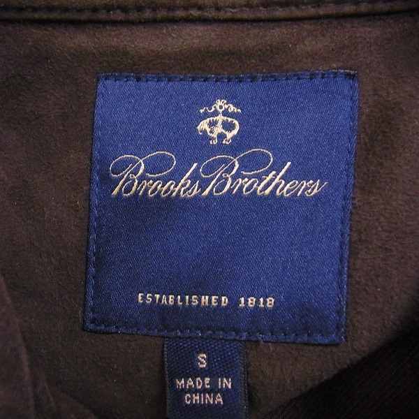 実際に弊社で買取させて頂いたBROOKS BROTHERS/ブルックスブラザーズ 羊革スウェードジャケット/Sの画像 2枚目