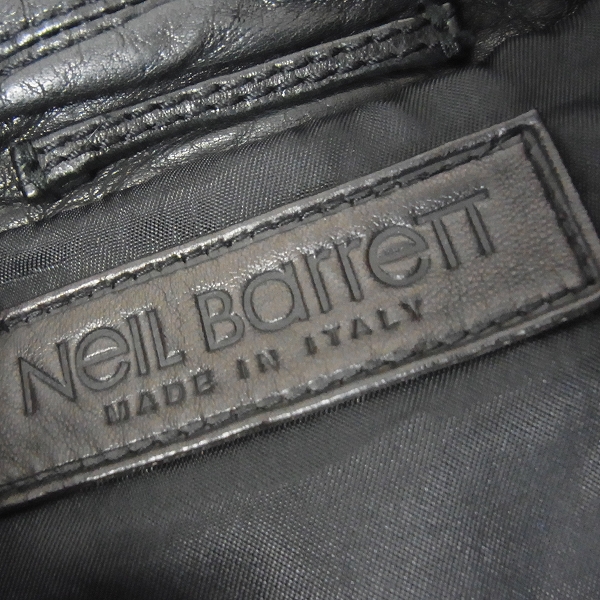実際に弊社で買取させて頂いたNeil Barrett/ニールバレット バッファローレザーライダースジャケット/Sの画像 2枚目