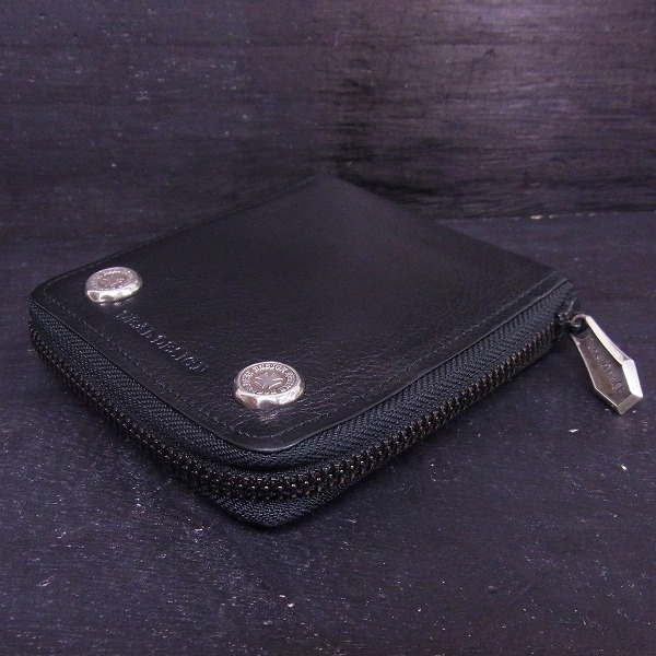 実際に弊社で買取させて頂いたDEAL DESIGN/ディール デザイン ラウンドジップスクエアレザーウォレットの画像 3枚目