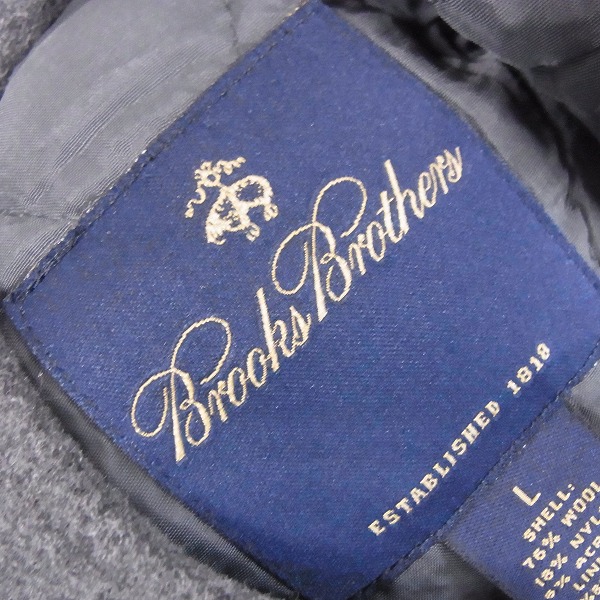 実際に弊社で買取させて頂いたBrooks Brothers/ブルックスブラザーズ ウール混 ダッフルコート/Lの画像 2枚目