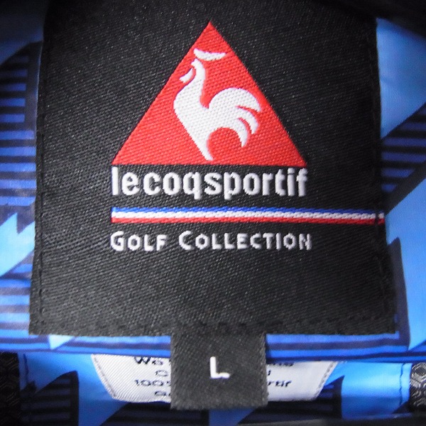 実際に弊社で買取させて頂いた【未使用】le coq sportif/ルコックスポルティフ ゴルフウェア フード付き 中綿ベスト ブルー/Lの画像 2枚目