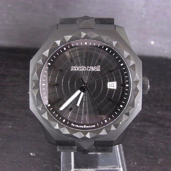 実際に弊社で買取させて頂いたRoberto Cavalli by FRANCK MULLER／ロベルト・カヴァリ バイ フランクミュラー クォーツ 腕時計 RV1G018M0071の画像 1枚目