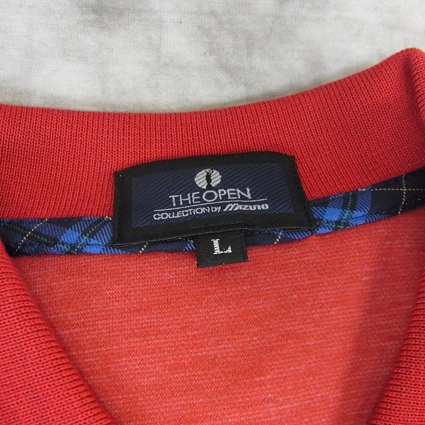 実際に弊社で買取させて頂いた【未使用】MIZUNO/ミズノ ゴルフウェア 長袖ポロシャツ レッド/Lの画像 1枚目