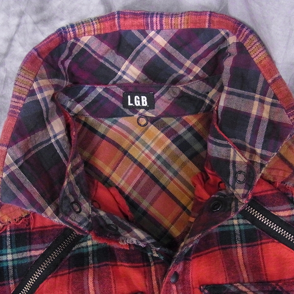 実際に弊社で買取させて頂いたLGB/ルグランブルー SHIRT-G/STD-0D 86257CSM チェックシャツ/0の画像 7枚目