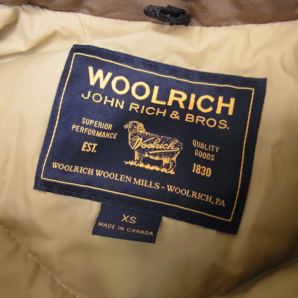 実際に弊社で買取させて頂いたWOOL RICH/ウールリッチ EDIFICE別注 ダウンジャケット/XSの画像 2枚目