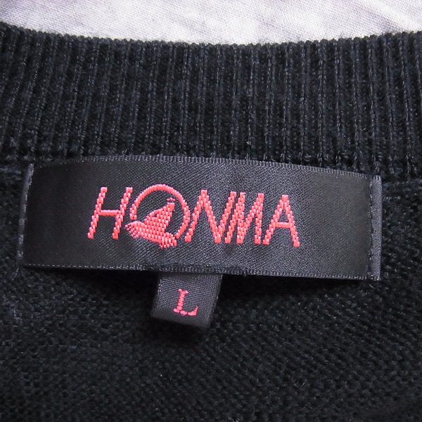 実際に弊社で買取させて頂いたHONMA/ホンマ ゴルフウェア Vネック長袖セーター 3点セット/L/Mの画像 2枚目