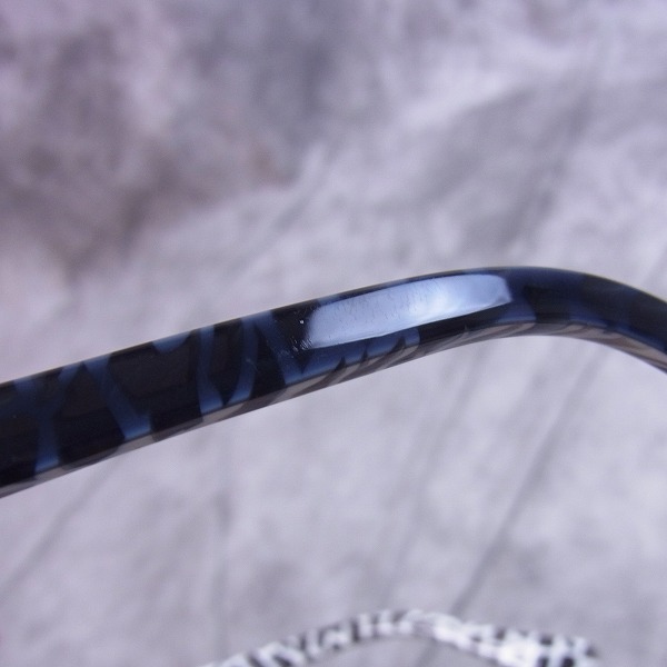 実際に弊社で買取させて頂いたless than human/レスザンヒューマン マーブル柄 スクエア メガネフレームの画像 6枚目