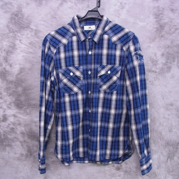 実際に弊社で買取させて頂いたM/エム コットン 長袖 チェックシャツ M