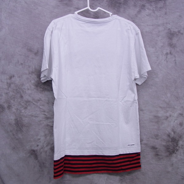 実際に弊社で買取させて頂いたUniform Experiment/ユニフォームエクスペリメント whiteline 16SS ARCH LOGO FAKE LAYERD HEM BORDER TEE/Tシャツ UE-167017の画像 1枚目