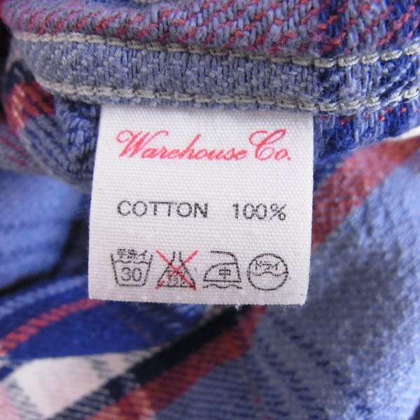 実際に弊社で買取させて頂いたDUBBLE WORKS/ダブルワークス チェック コットン シャツ 長袖/38の画像 3枚目