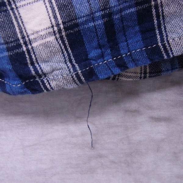 実際に弊社で買取させて頂いたM/エム コットン 長袖 チェックシャツ Mの画像 5枚目