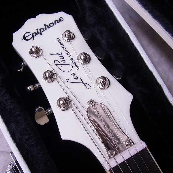 実際に弊社で買取させて頂いた★Epiphone/エピフォン Les Paul WHITE LIGHTNING トミー・セイヤーの画像 1枚目