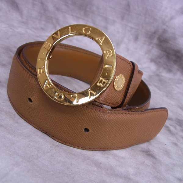 実際に弊社で買取させて頂いたBVLGARI/ブルガリ ラウンドバックルレザーベルト