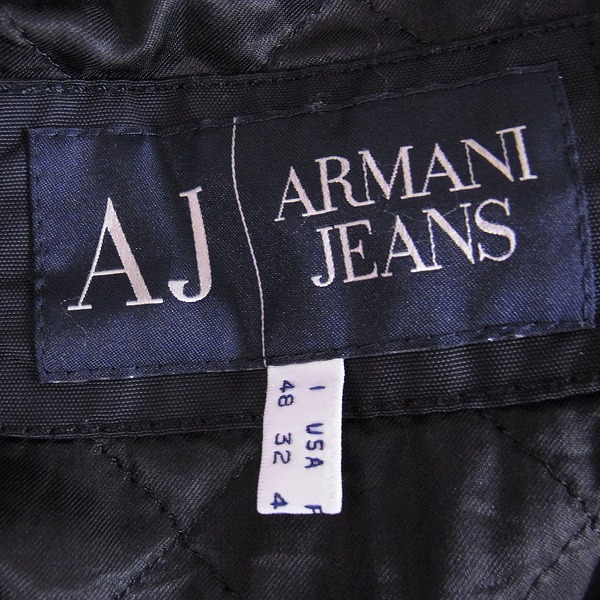 実際に弊社で買取させて頂いたARMANI JEANS/アルマーニジーンズ ジップアップ ジャケット ブラック/USA32の画像 2枚目