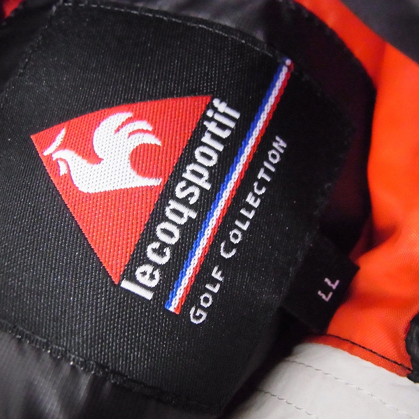 実際に弊社で買取させて頂いた【未使用】le coq sportif/ルコック ゴルフウェア アウターダウンジャケット 半袖 ブラック/LLの画像 2枚目
