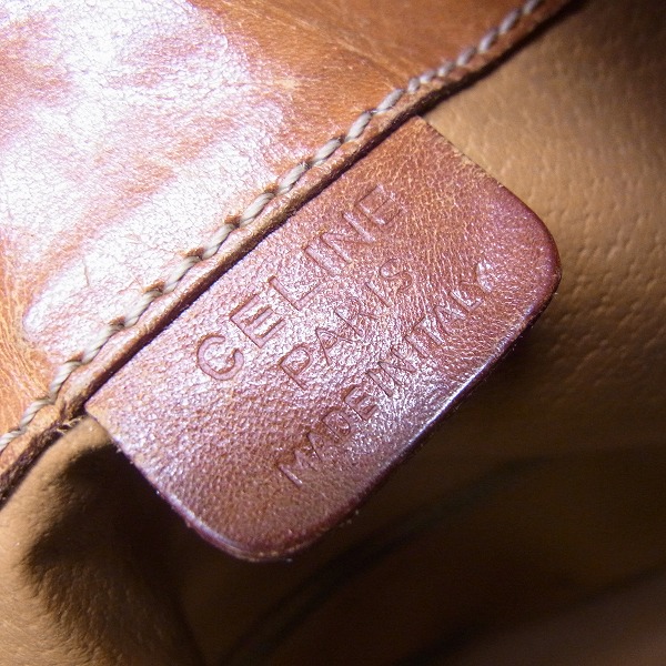 実際に弊社で買取させて頂いたCELINE/セリーヌ レザーショルダーバッグ マガダム/総柄の画像 5枚目