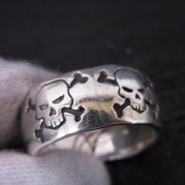 実際に弊社で買取させて頂いた【証明書有】CRAZY PIG/クレイジーピッグ 5スカル/クロスボーン リング 指輪/19.5号の画像 5枚目