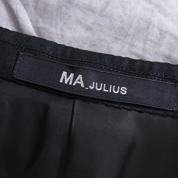 実際に弊社で買取させて頂いたMA JULIUSU/ユリウス 2010ss シルク混ウール １Bテーラードジャケット ブラック/2の画像 2枚目