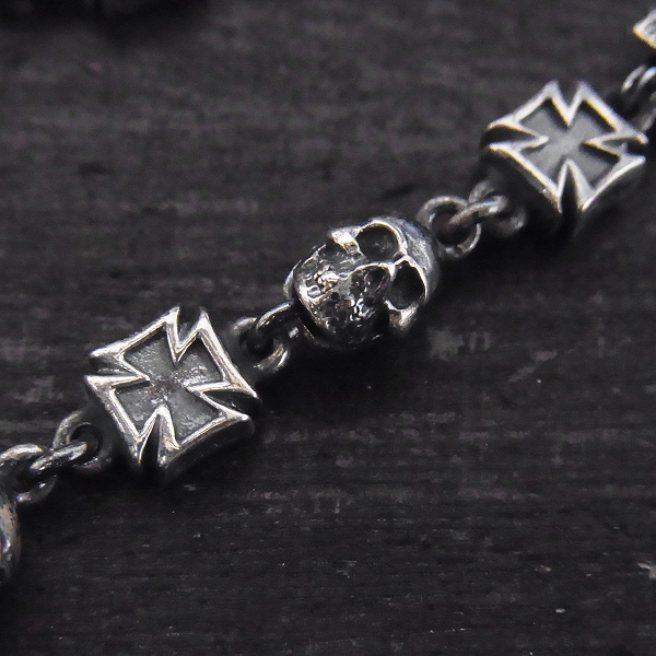 実際に弊社で買取させて頂いたDEAL DESIGN/ディールデザイン スカルズ＆クロス チェーン L/50㎝の画像 3枚目