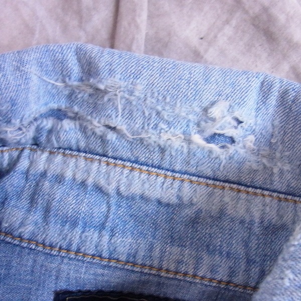 実際に弊社で買取させて頂いた【16SS】Marbles/マーブルス LONG STONE CRUSH DENIM SHIRTS/クラッシュ デニムシャツ MSH-S1605 Mの画像 6枚目