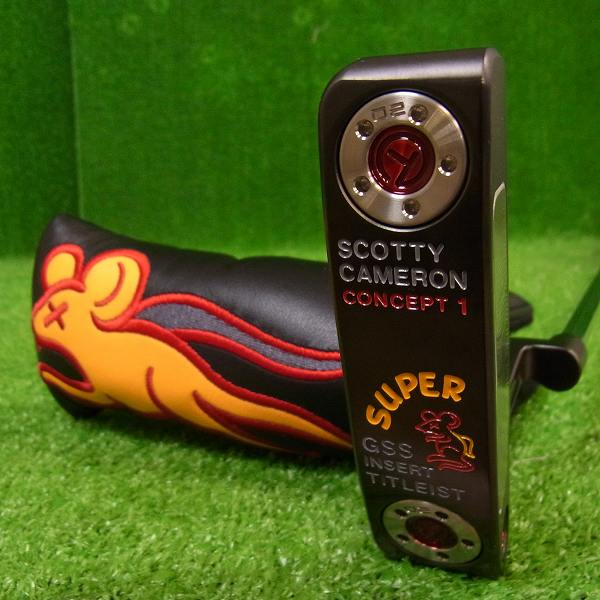 実際に弊社で買取させて頂いた★【証明書付】Scotty Cameron/Sキャメロン ツアーパター Concept1 SuperRat GSS INSERT ブラックミストフィニッシュ