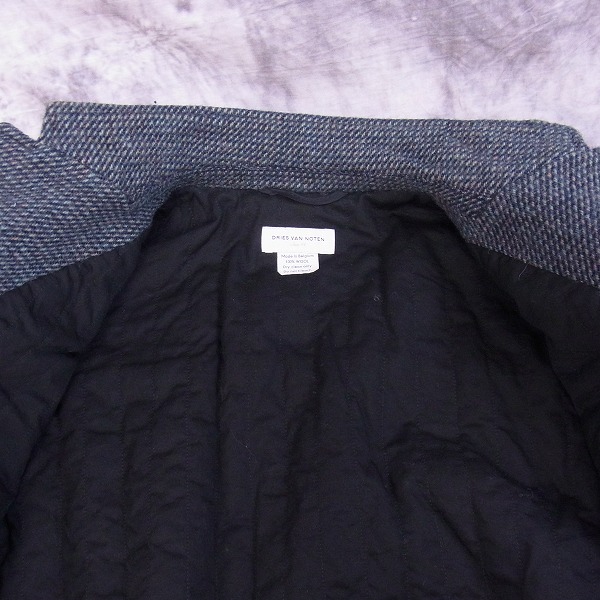 実際に弊社で買取させて頂いたDries Van Noten/ドリスヴァンノッテン ウールブルゾン/コート/48の画像 6枚目